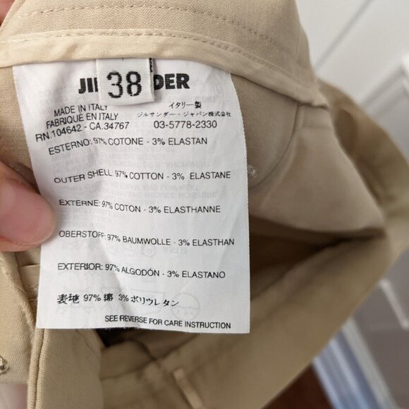 Jil Sander women's beige pants in size 38 cotton mix - Picture 8 of 8